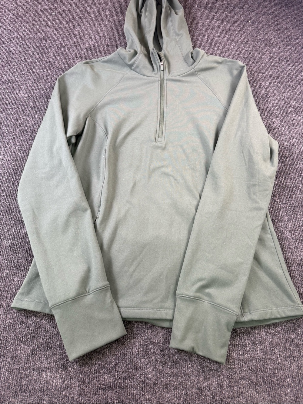 Yogalicious Olive Quarter-Zip Hoodie Pullover